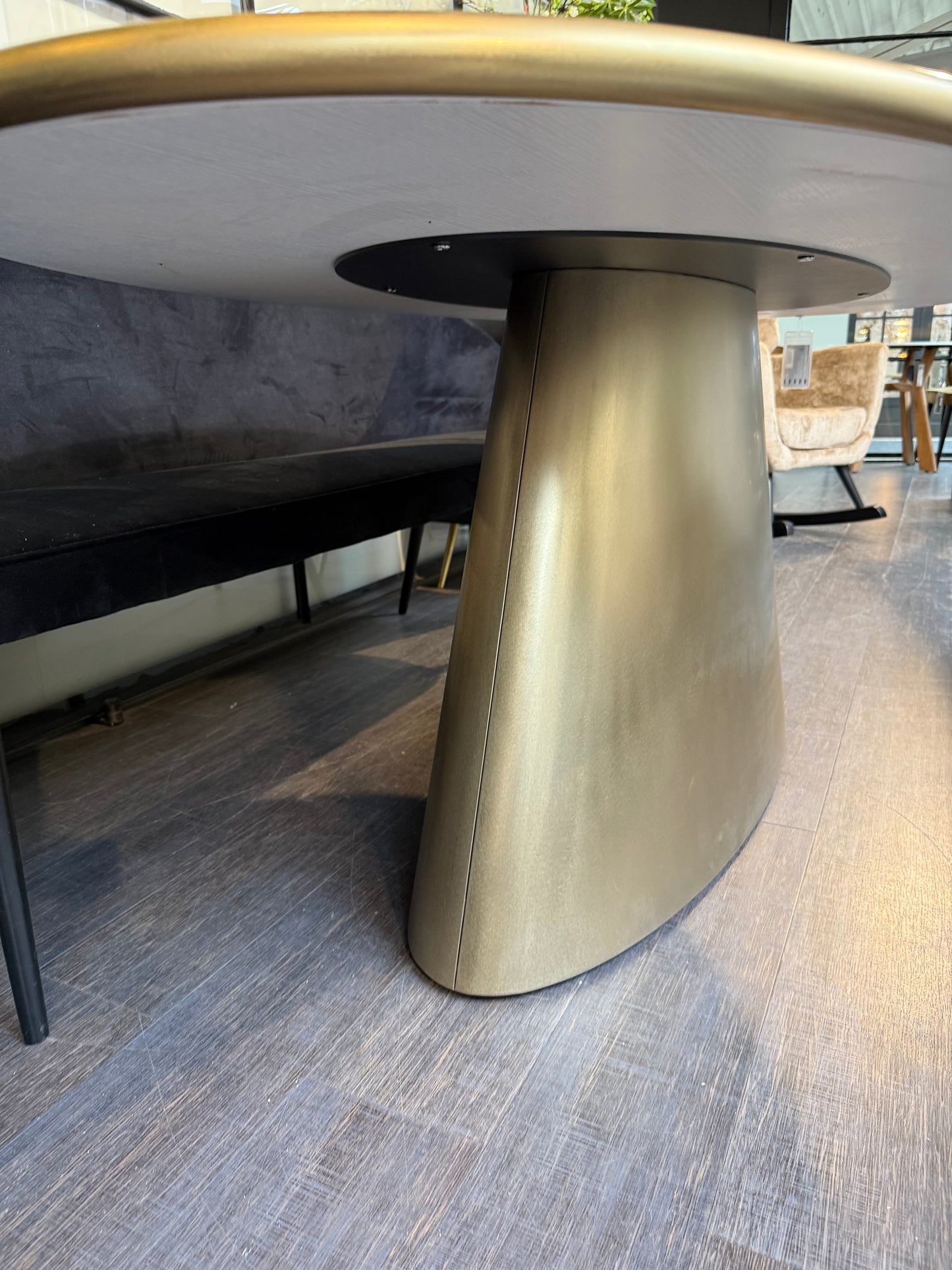 Aurore Ovale - Table de salle à manger ovale en céramique Natural Gold - meuble-ebeniste.com devient meuble-ebeniste.fr
