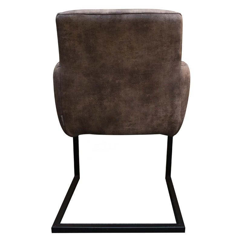 Chaise Design en Tissu Taupe "PIETRA" | Meuble Ébéniste