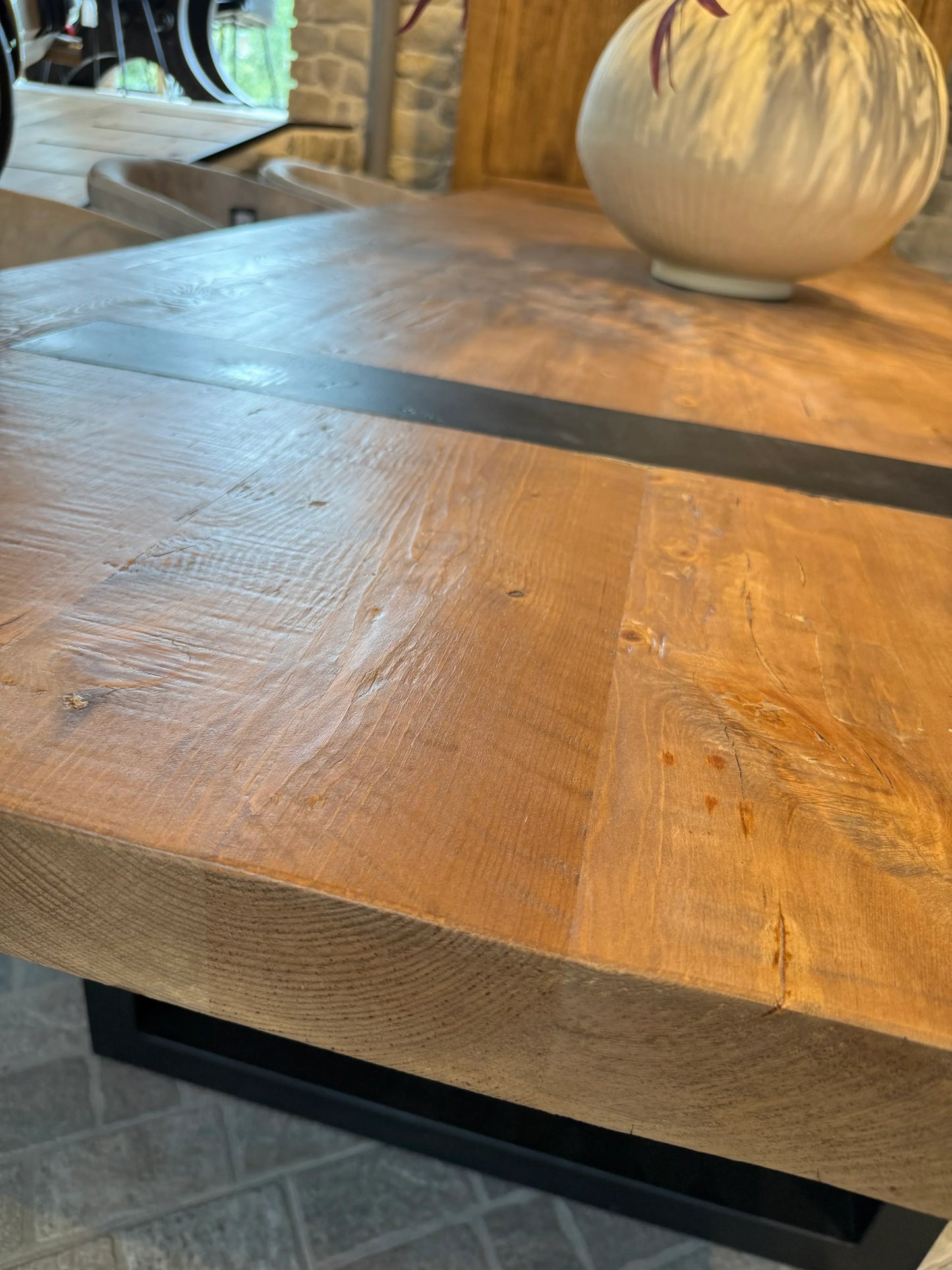 Table bois massif pieds U apparents - 300 X 120 CM - meuble-ebeniste.com devient meuble-ebeniste.fr