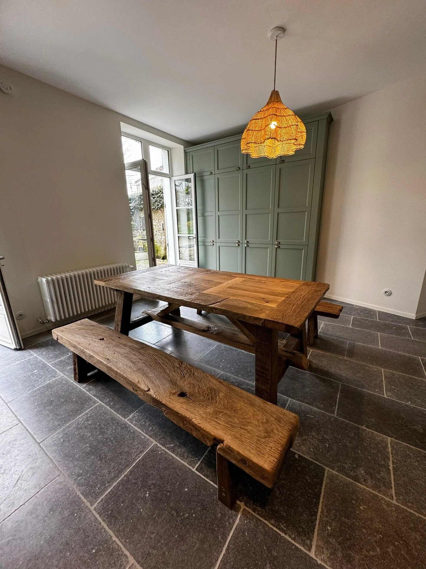 Table de Ferme en Vieux Chêne Massif sur Mesure | Meuble Ébéniste