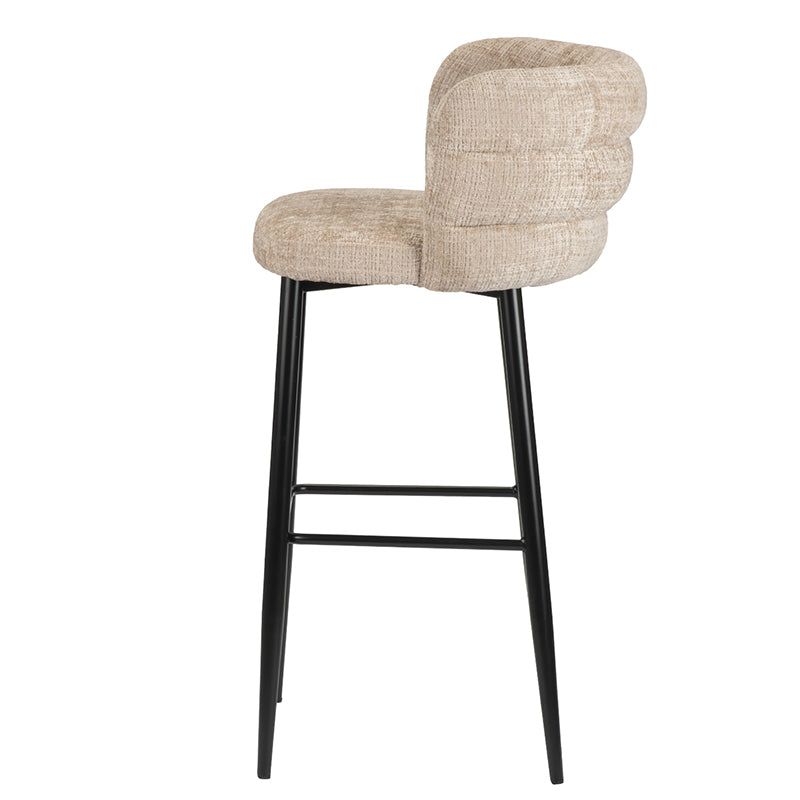Tabouret de Bar Design VELIA en Tissu Tissé