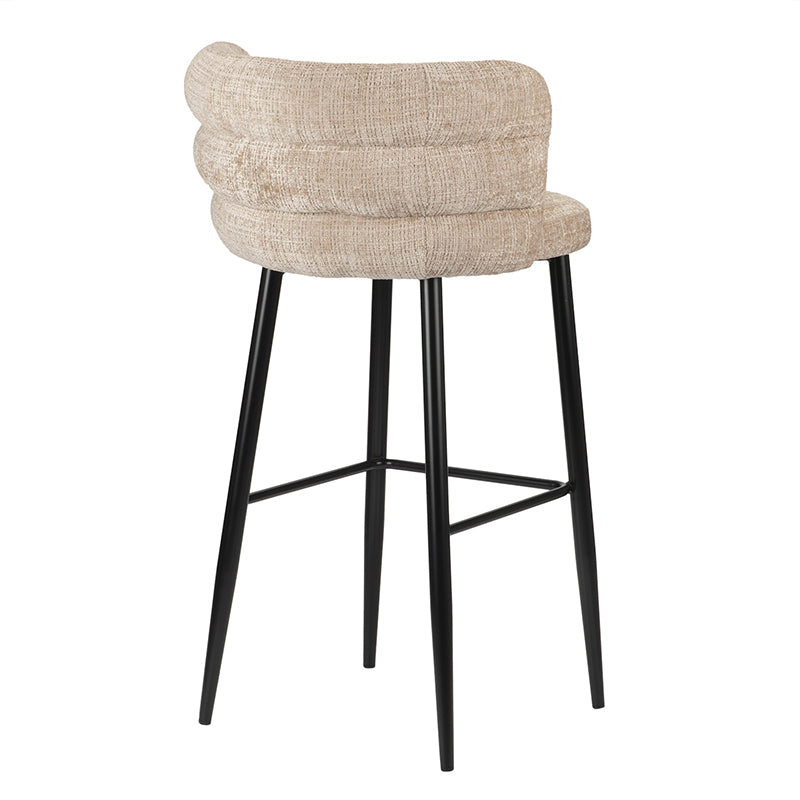 Tabouret de Bar Design VELIA en Tissu Tissé