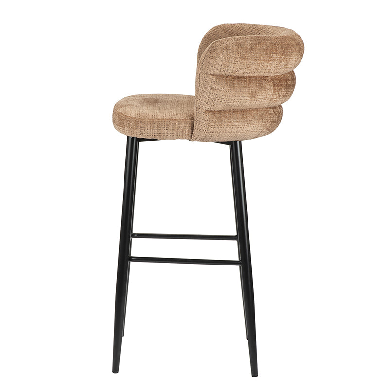 Tabouret de Bar Design VELIA en Tissu Tissé