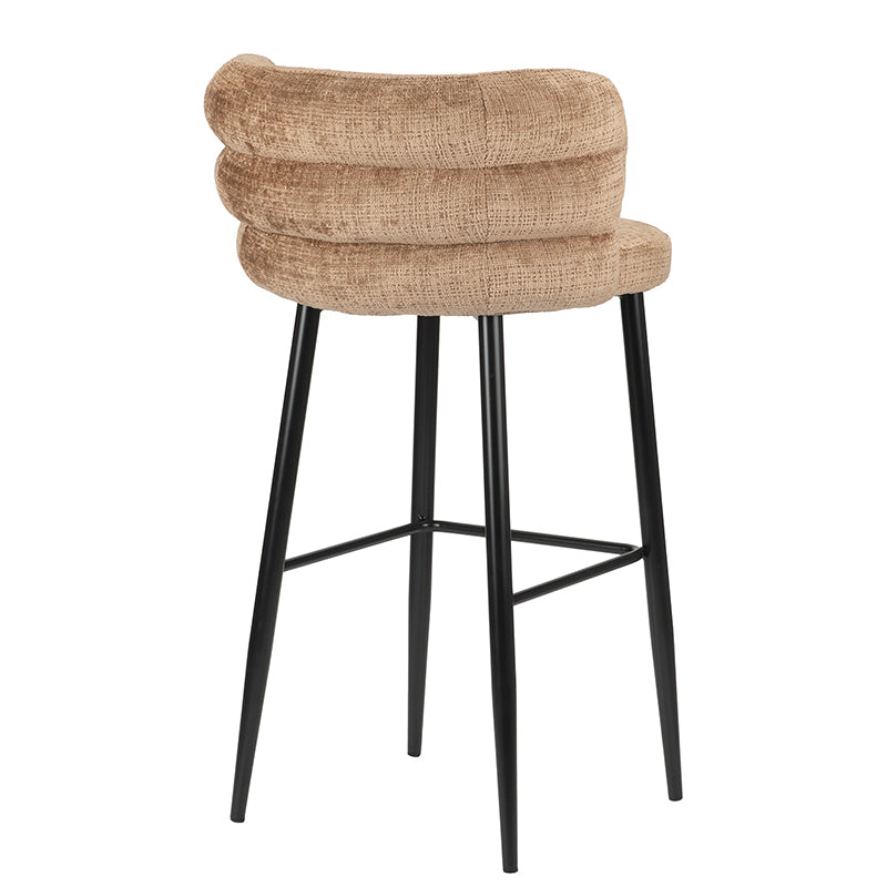 Tabouret de Bar Design VELIA en Tissu Tissé