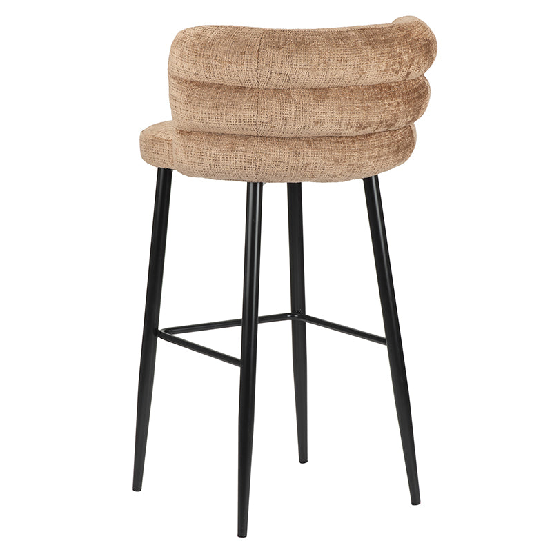 Tabouret de Bar Design VELIA en Tissu Tissé