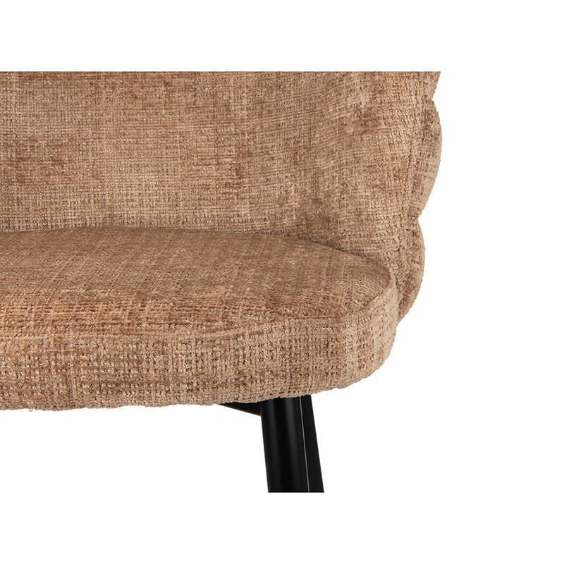 Tabouret de Bar Design VELIA en Tissu Tissé