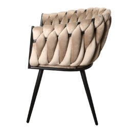 Chaise "ONDA" en Tissu (Plusieurs coloris disponibles)
