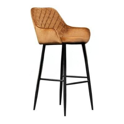 Tabouret Élégant en Tissu Bronze - Raffinement et Style Intemporel
