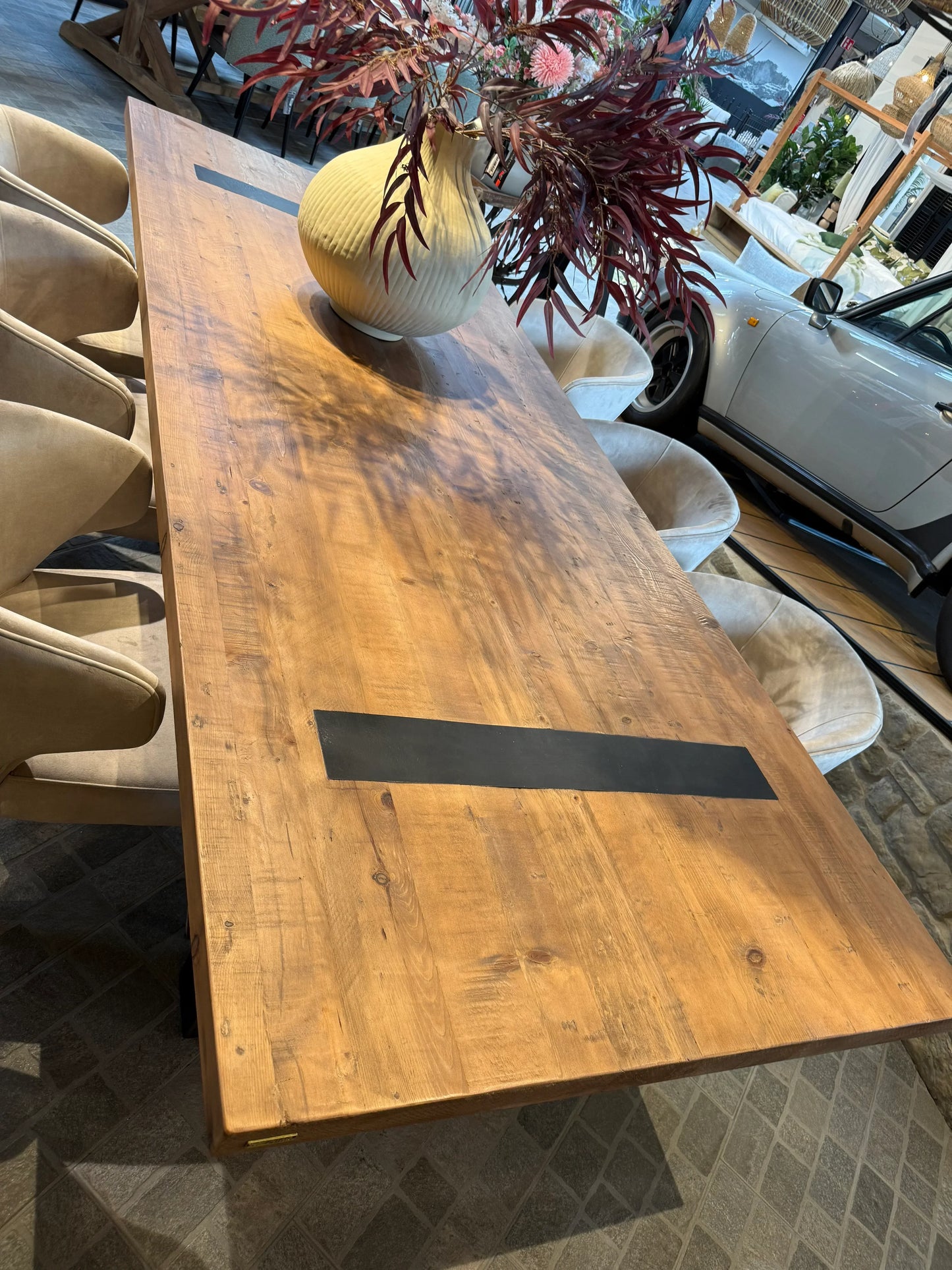 Table bois massif pieds U apparents - 300 X 120 CM - meuble-ebeniste.com devient meuble-ebeniste.fr