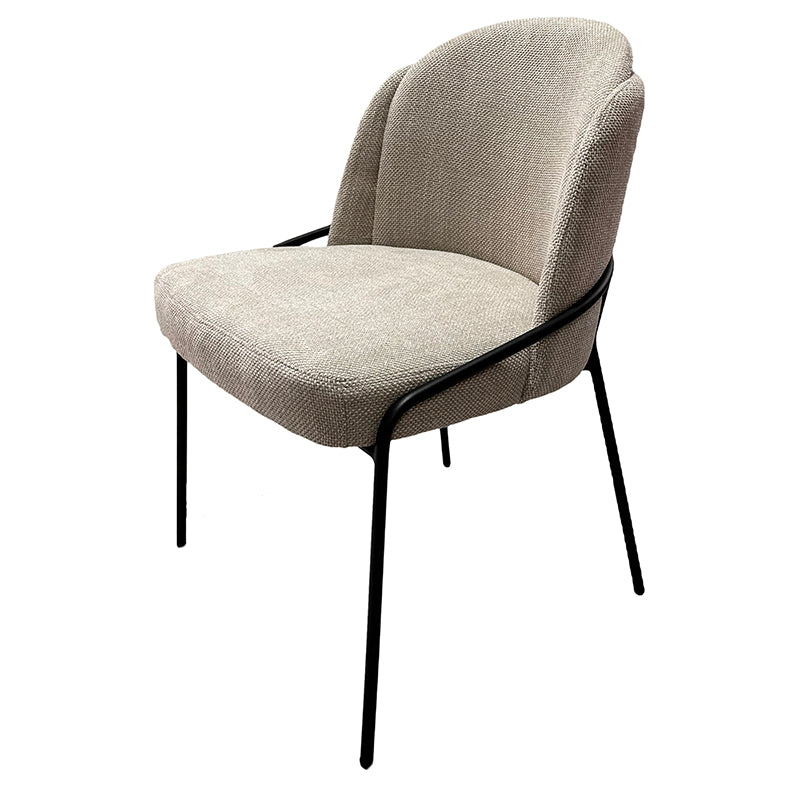 Chaise Design Scandinave "BRINA" en Tissu ou Alcantara | Meuble Ébéniste