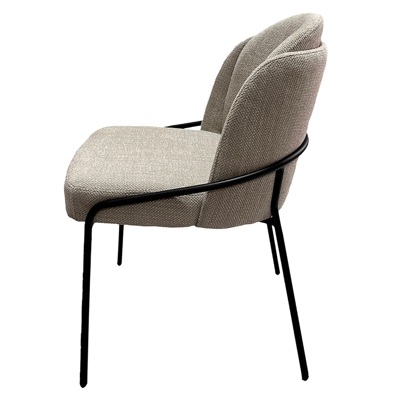Chaise Design Scandinave "BRINA" en Tissu ou Alcantara | Meuble Ébéniste