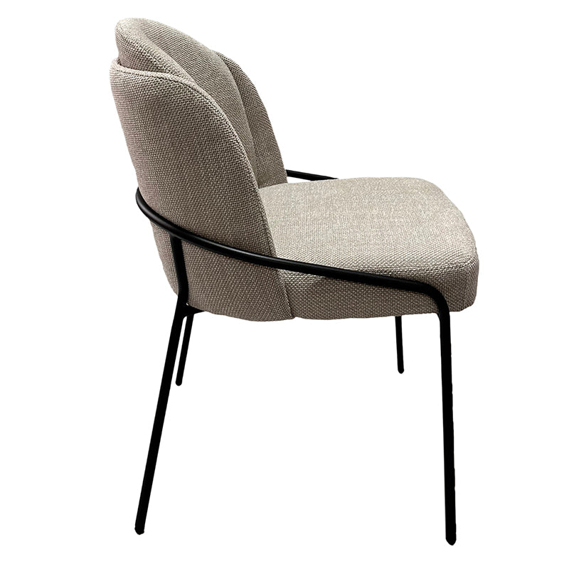 Chaise Design Scandinave "BRINA" en Tissu ou Alcantara | Meuble Ébéniste