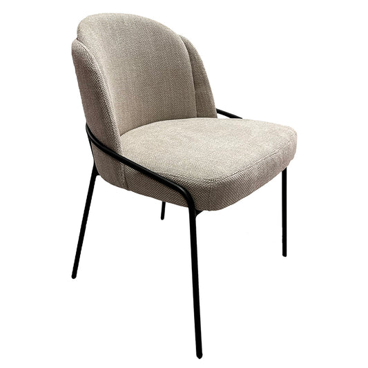 Chaise Design Scandinave "BRINA" en Tissu ou Alcantara | Meuble Ébéniste