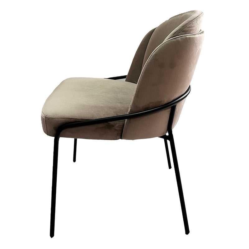 Chaise Design Scandinave "BRINA" en Tissu ou Alcantara | Meuble Ébéniste