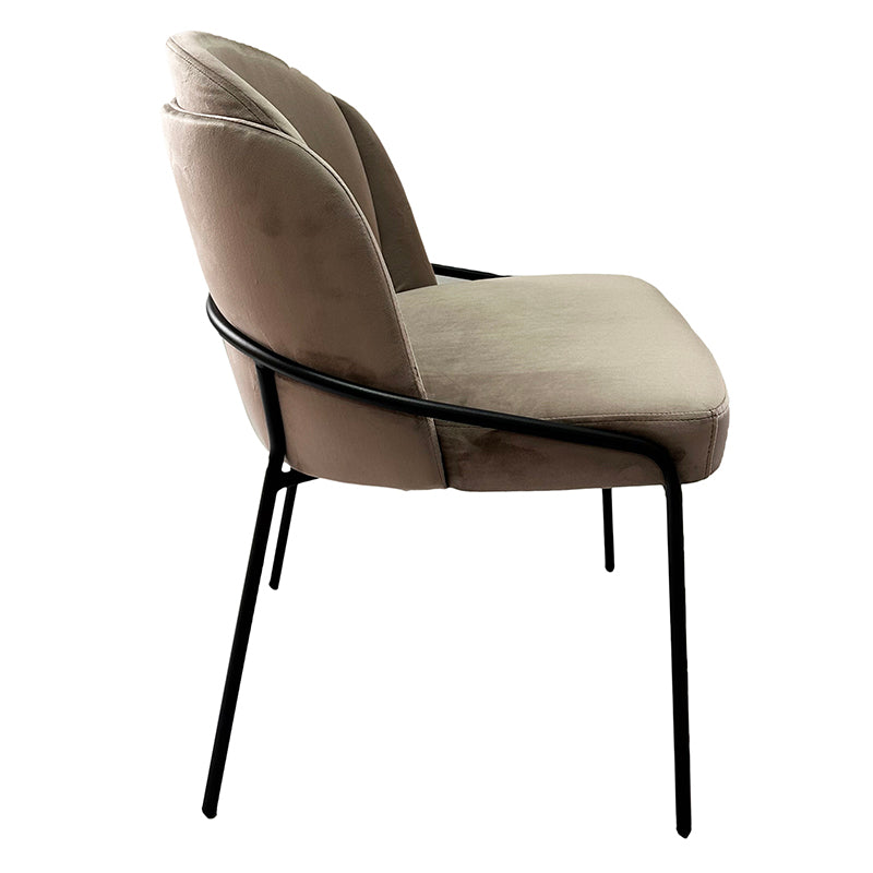 Chaise Design Scandinave "BRINA" en Tissu ou Alcantara | Meuble Ébéniste