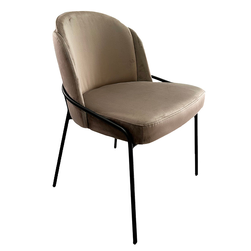 Chaise Design Scandinave "BRINA" en Tissu ou Alcantara | Meuble Ébéniste