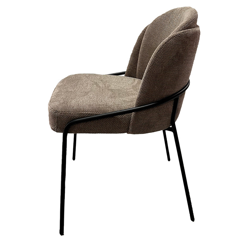 Chaise Design Scandinave "BRINA" en Tissu ou Alcantara | Meuble Ébéniste