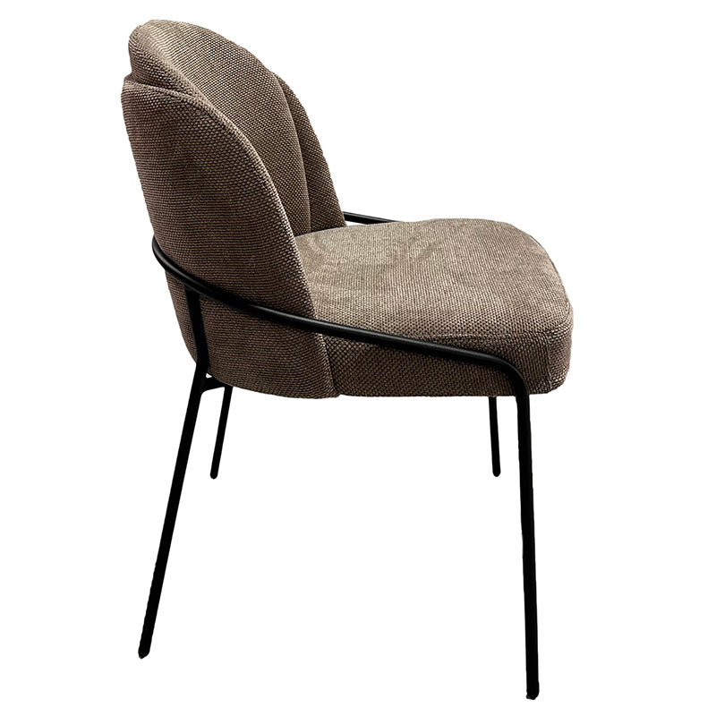 Chaise Design Scandinave "BRINA" en Tissu ou Alcantara | Meuble Ébéniste