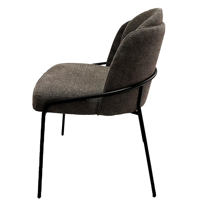 Chaise Design Scandinave "BRINA" en Tissu ou Alcantara | Meuble Ébéniste