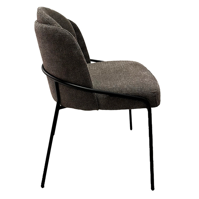 Chaise Design Scandinave "BRINA" en Tissu ou Alcantara | Meuble Ébéniste