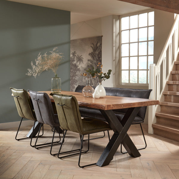 Table en Acacia Massif "AMALFI"