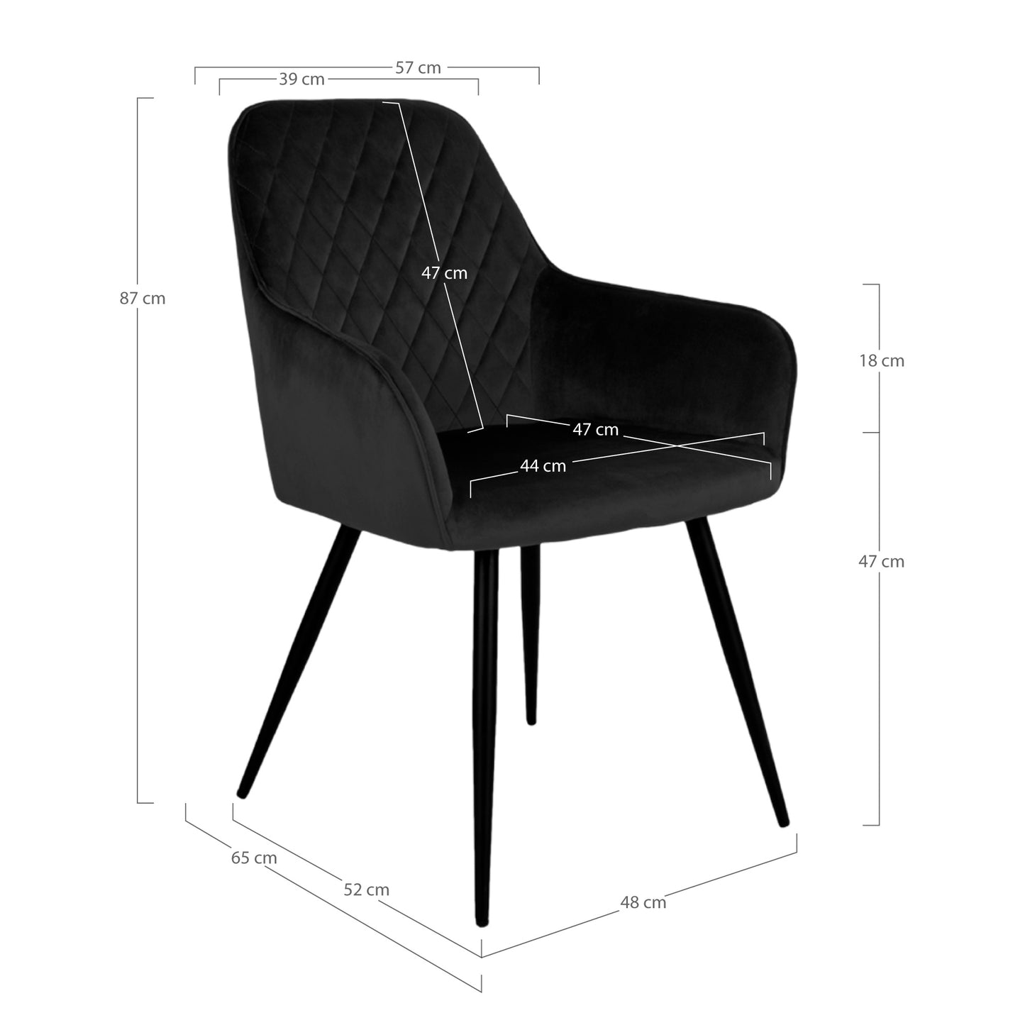 Lot de 2 Chaises Design "HARBRO" | Meuble Ébéniste
