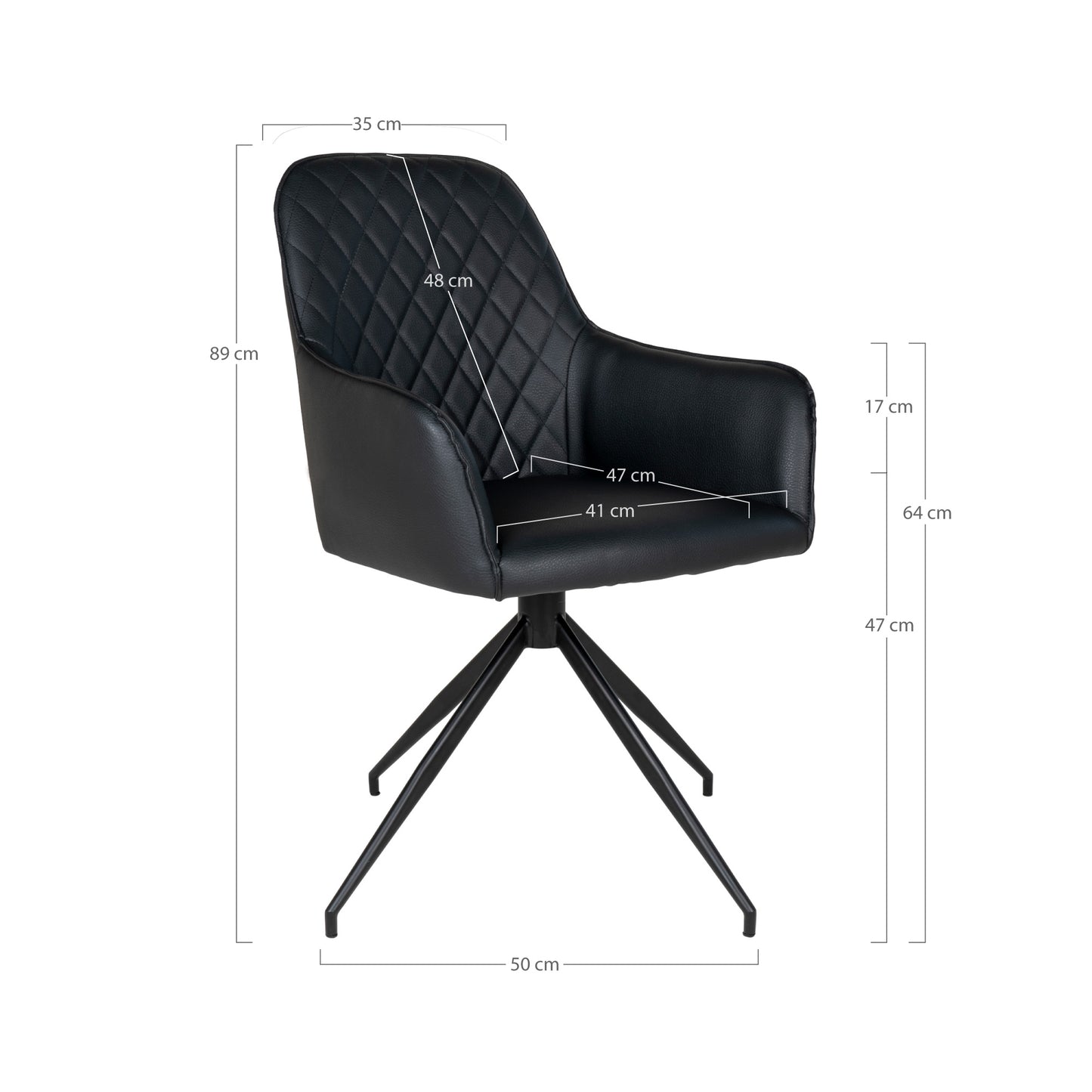 Chaise Pivotante au Design Moderne "HARBRO" | Meuble Ébéniste