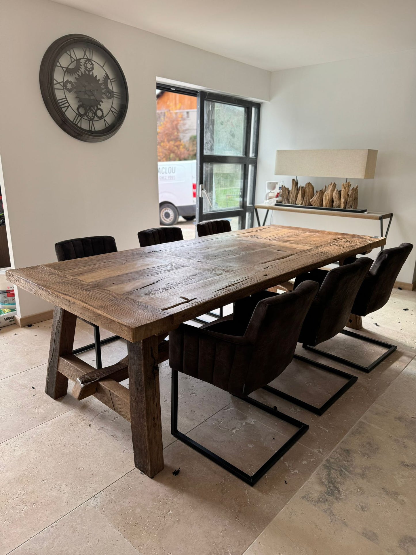 Table de Ferme en Vieux Chêne Massif sur Mesure | Meuble Ébéniste