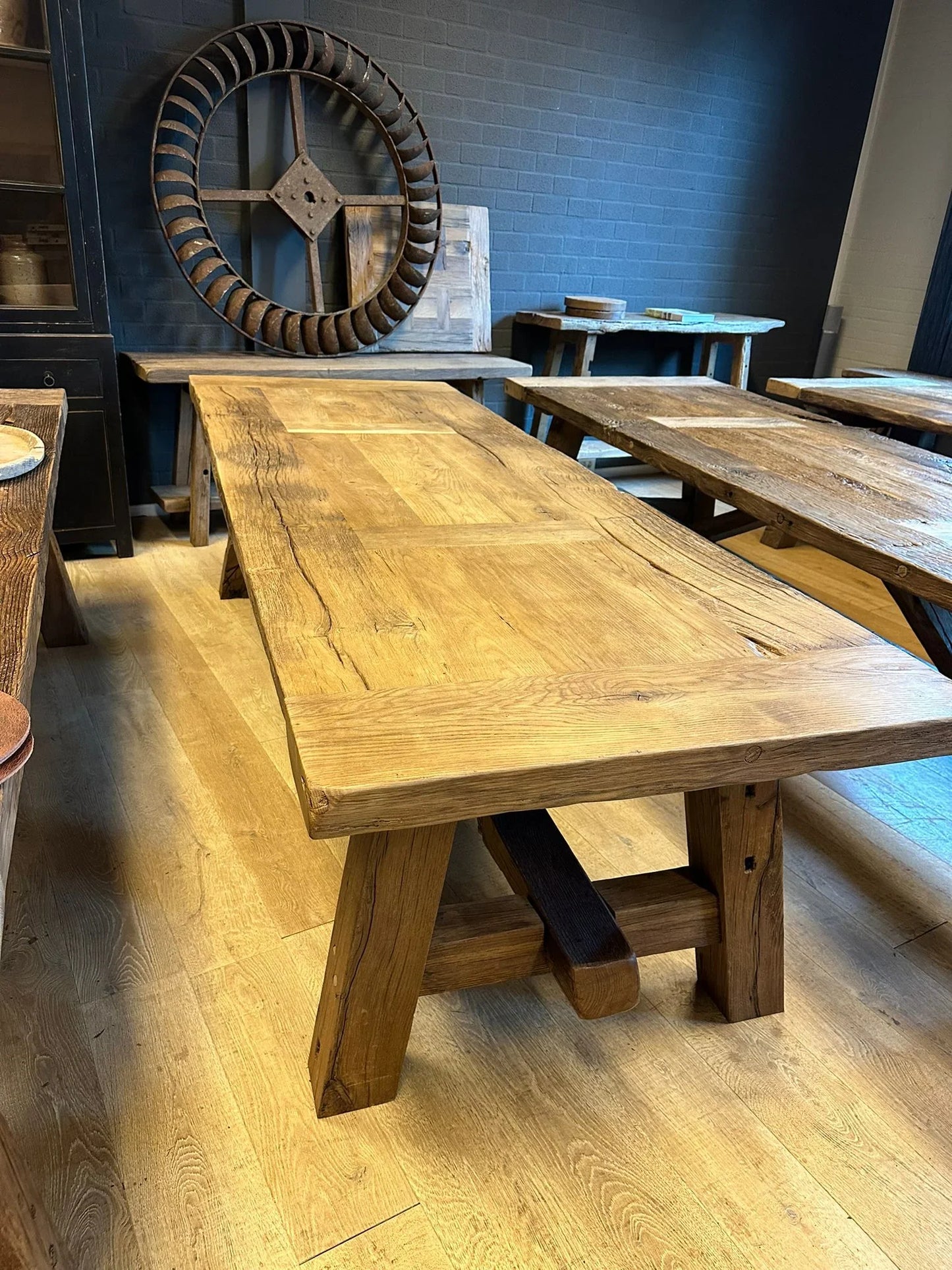 Table de Ferme en Vieux Chêne Massif sur Mesure | Meuble Ébéniste