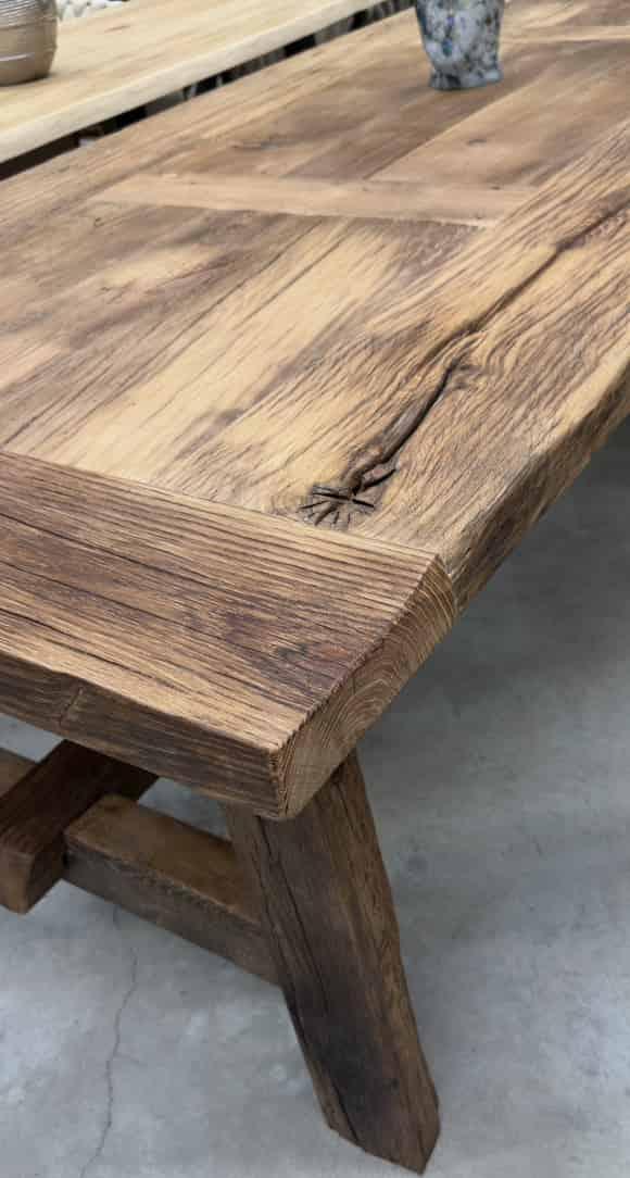 Table de Ferme en Vieux Chêne Massif sur Mesure | Meuble Ébéniste