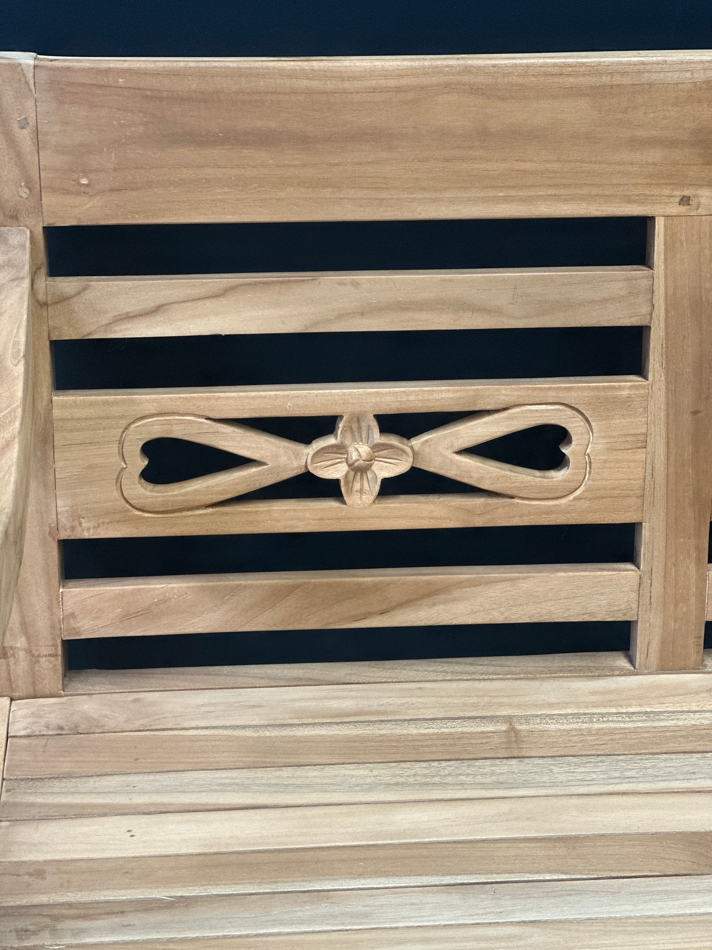 Banc de Gare Vintage "HALTE" en Bois Massif pour Extérieur