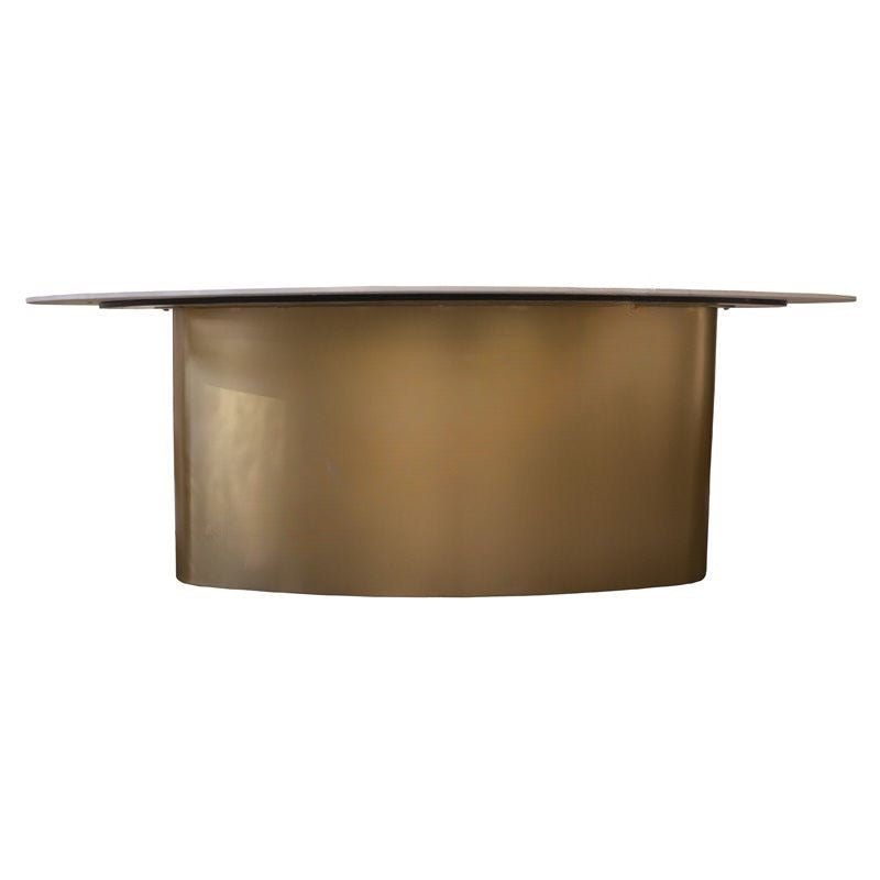 Aurore Ovale - Table de salle à manger ovale en céramique Natural Gold