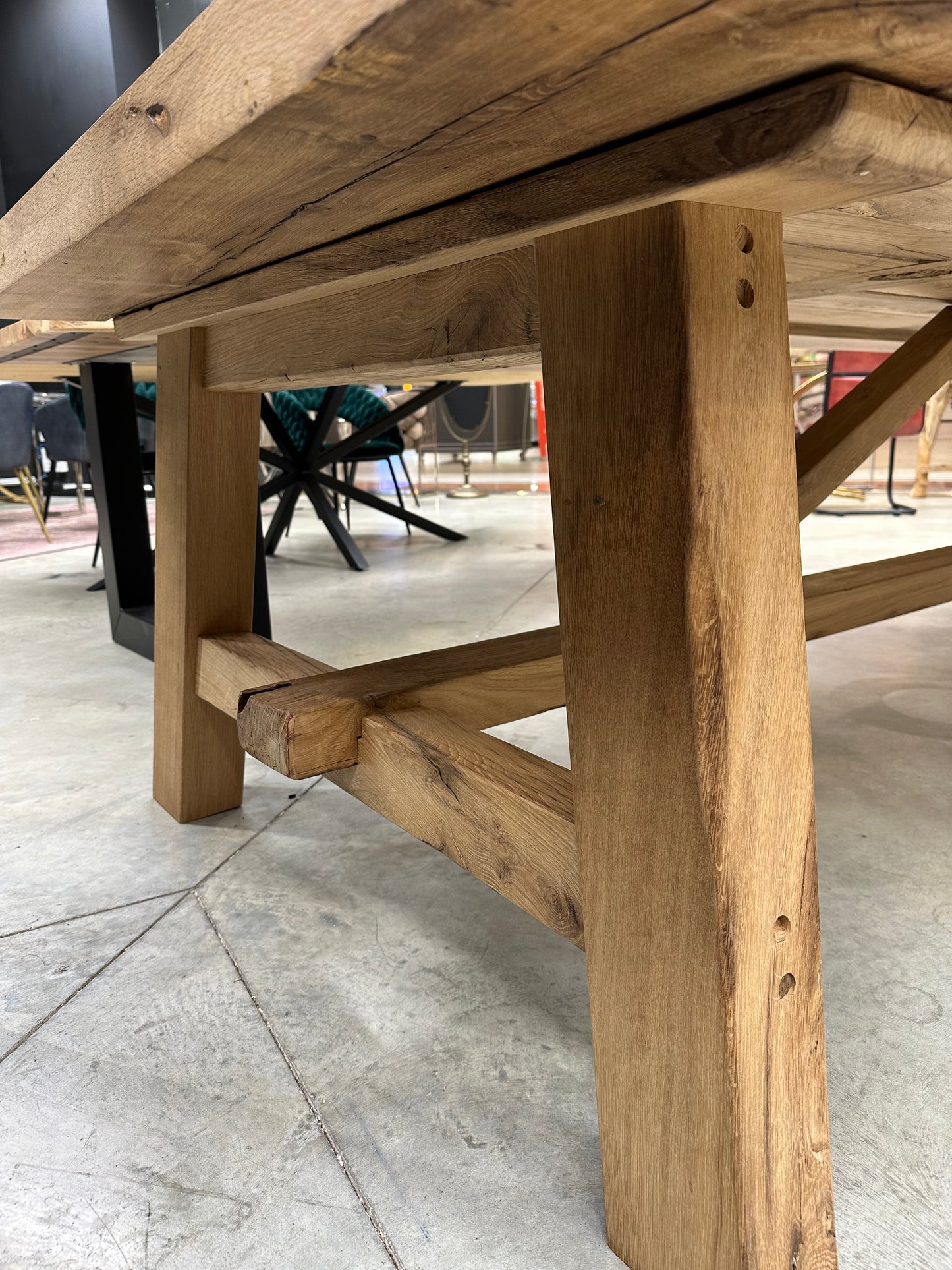 Table de Ferme en Vieux Chêne Massif sur Mesure | Meuble Ébéniste