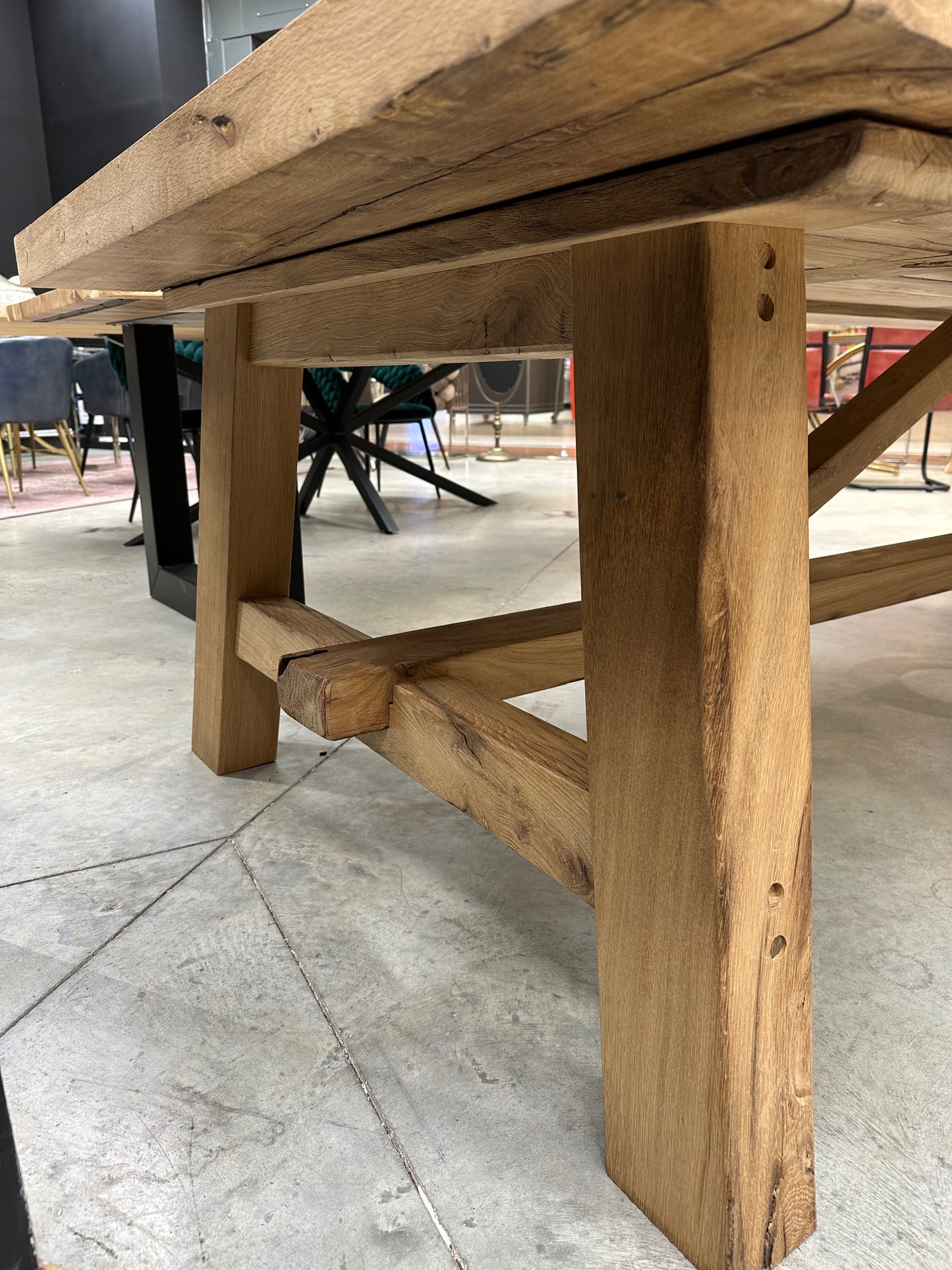 Table de Ferme en Vieux Chêne Massif sur Mesure | Meuble Ébéniste