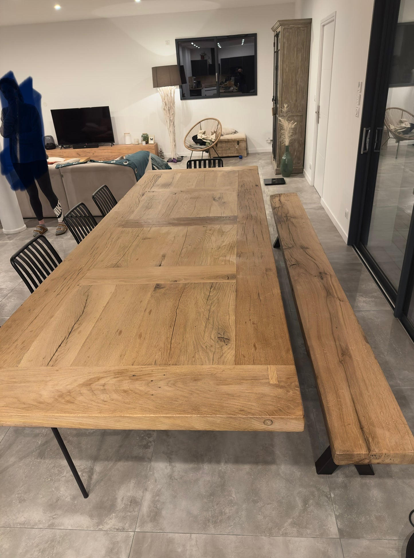 Table de Ferme en Vieux Chêne Massif sur Mesure | Meuble Ébéniste