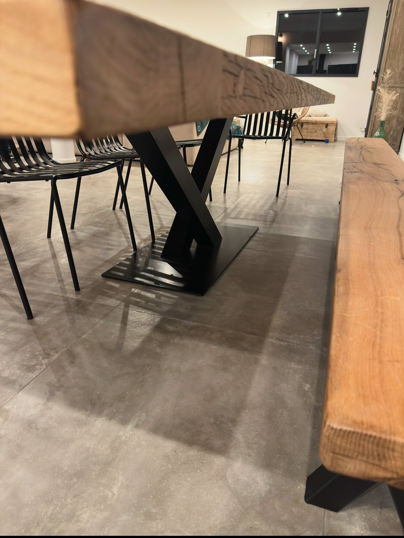 Table de Ferme en Vieux Chêne Massif sur Mesure | Meuble Ébéniste