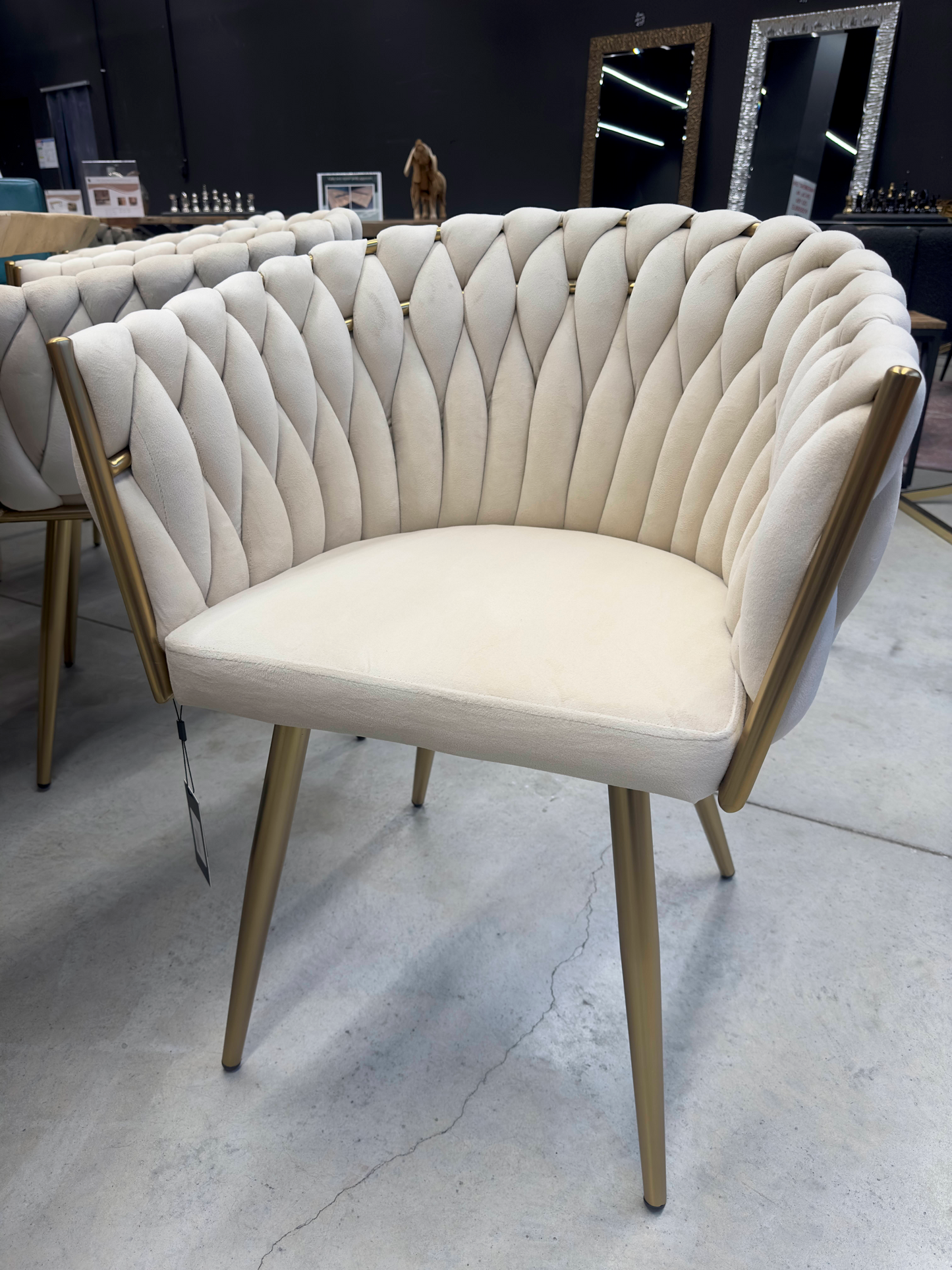 Chaise "ONDA" en Tissu (Plusieurs coloris disponibles)