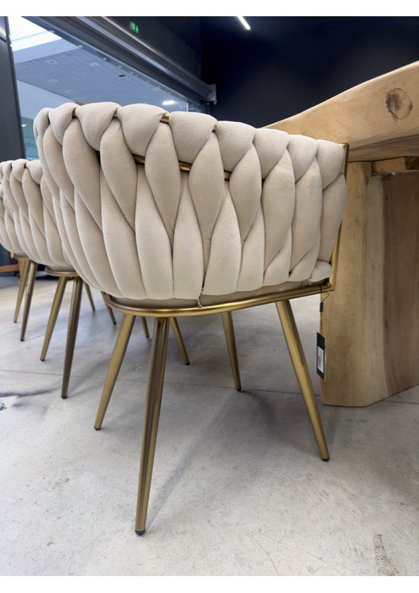 Chaise "ONDA" en Tissu (Plusieurs coloris disponibles)