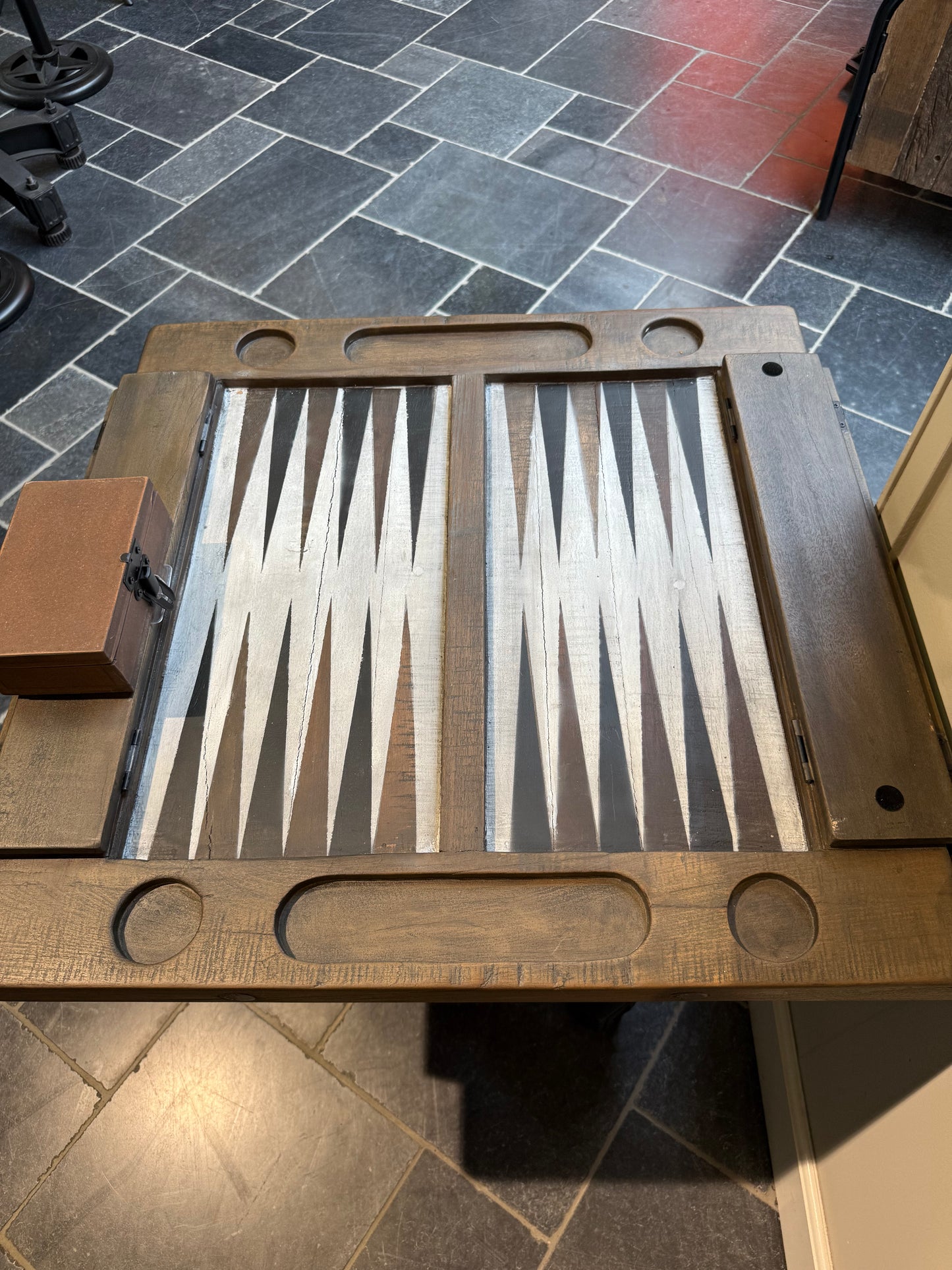 Table de Backgammon en bois de manguier haut de gamme