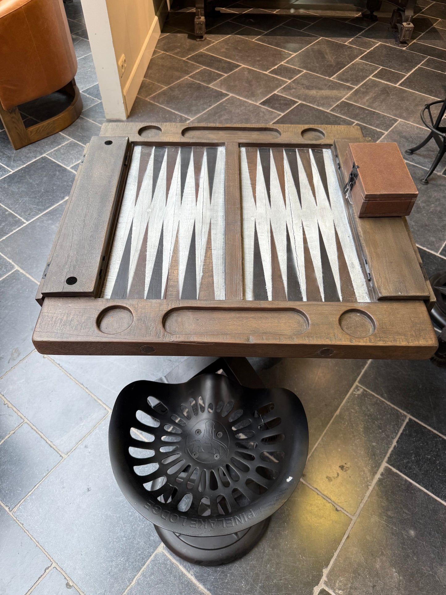 Table de Backgammon en bois de manguier haut de gamme