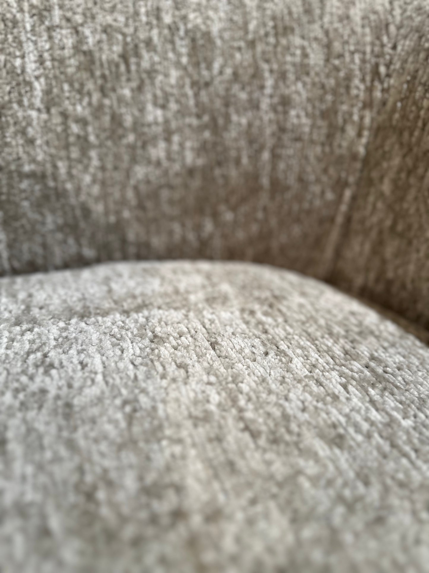 Fauteuil Design "ZIGGY" en Tissu Gris Clair