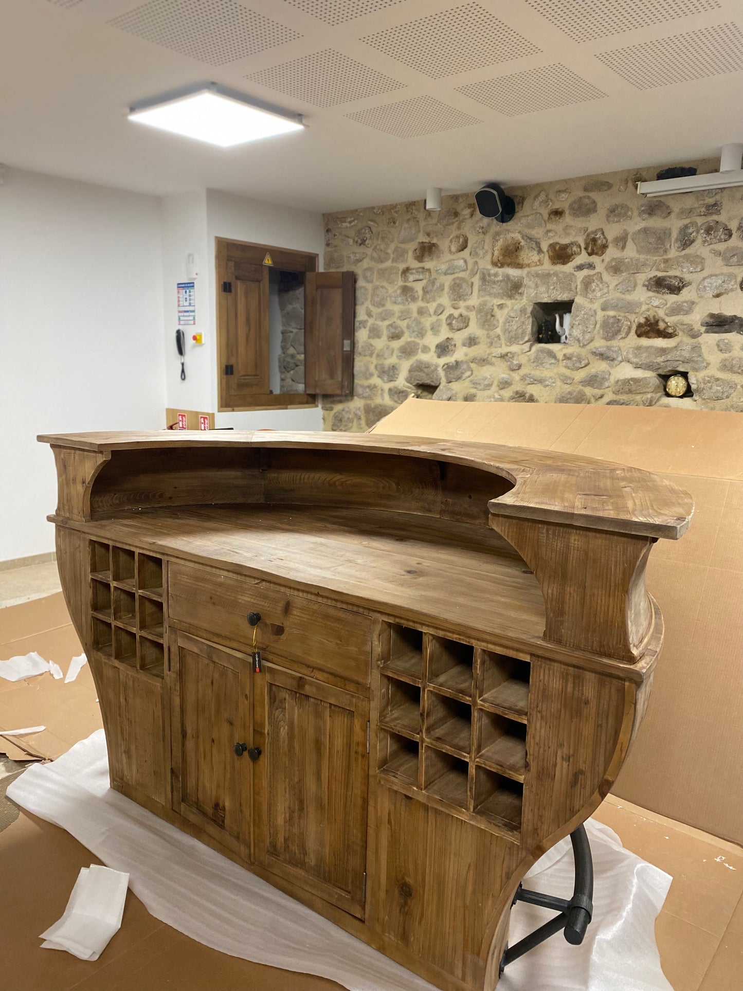 Comptoir de Bar en Chêne Massif "BISTROT" | Meuble Ébéniste