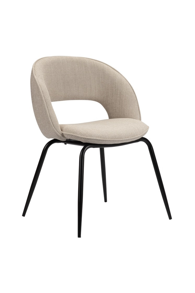 Chaise Design "PRISMA" en Tissu et Métal