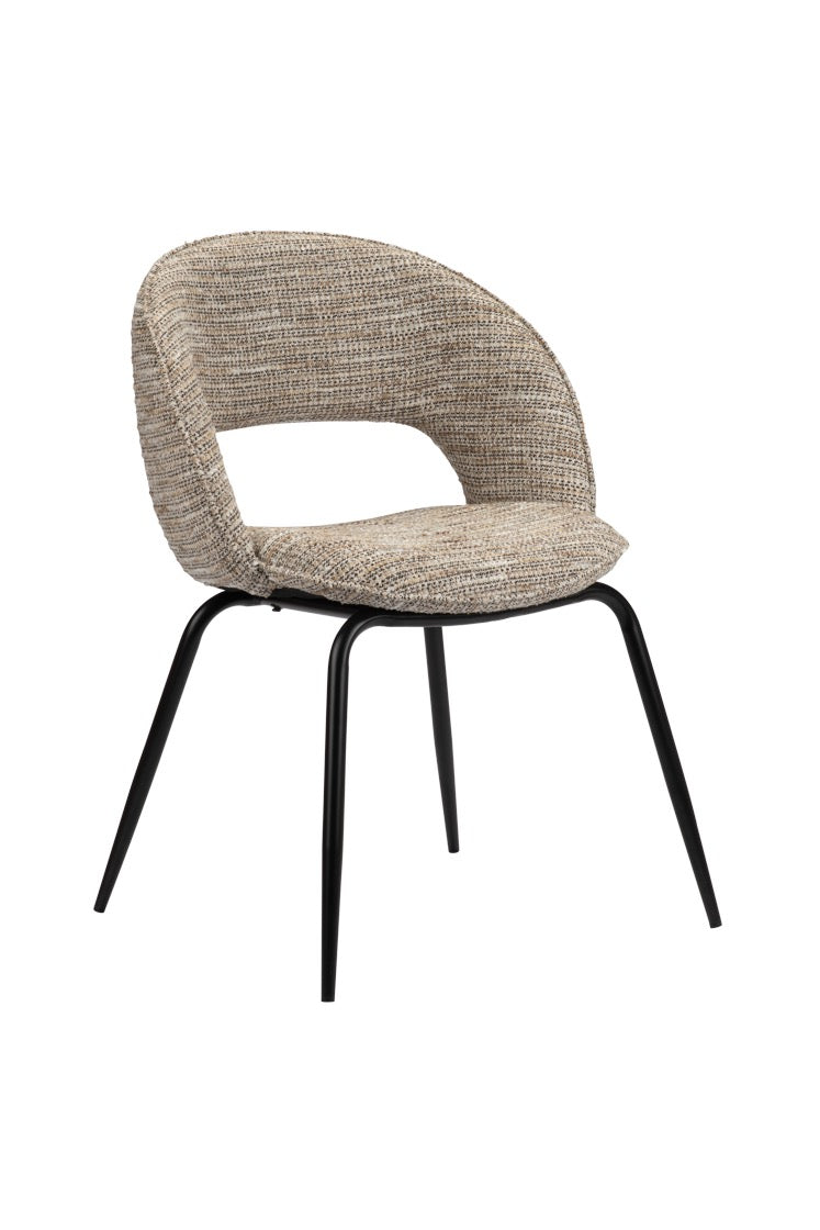 Chaise Design "PRISMA" en Tissu et Métal