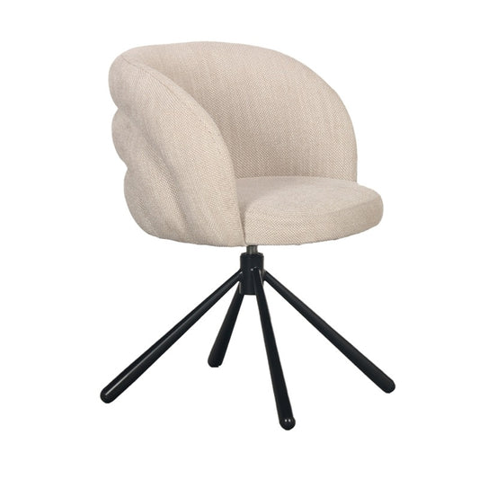 Chaise Pivotante Design "GALÉA" en Tissu Moelleux