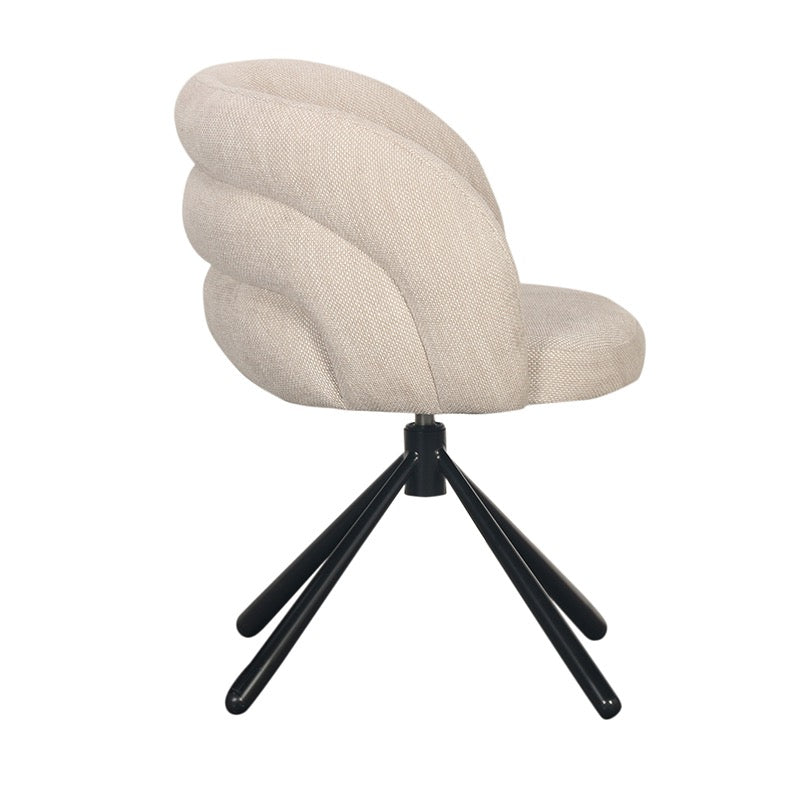 Chaise Pivotante Design "GALÉA" en Tissu Moelleux