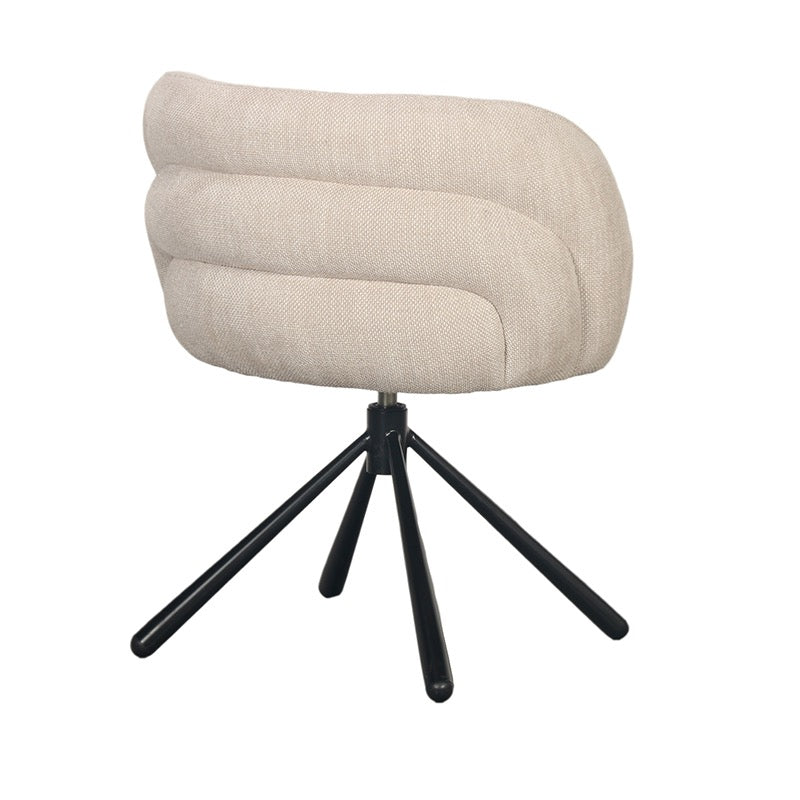 Chaise Pivotante Design "GALÉA" en Tissu Moelleux