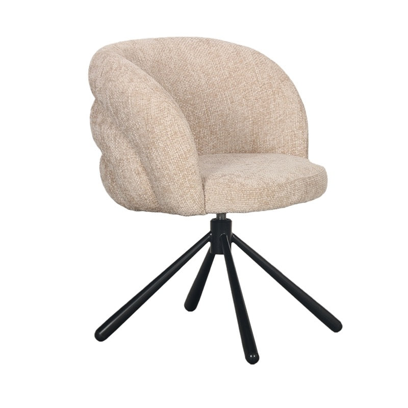 Chaise Pivotante Design "GALÉA" en Tissu Moelleux