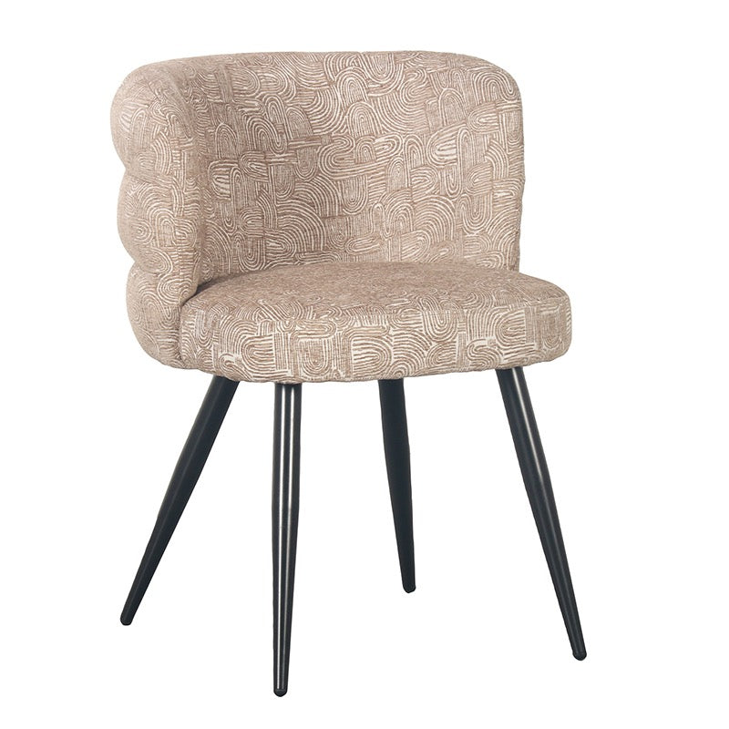 Chaise de Salle à Manger Design "ÉTHÉRÉE" en Tissu