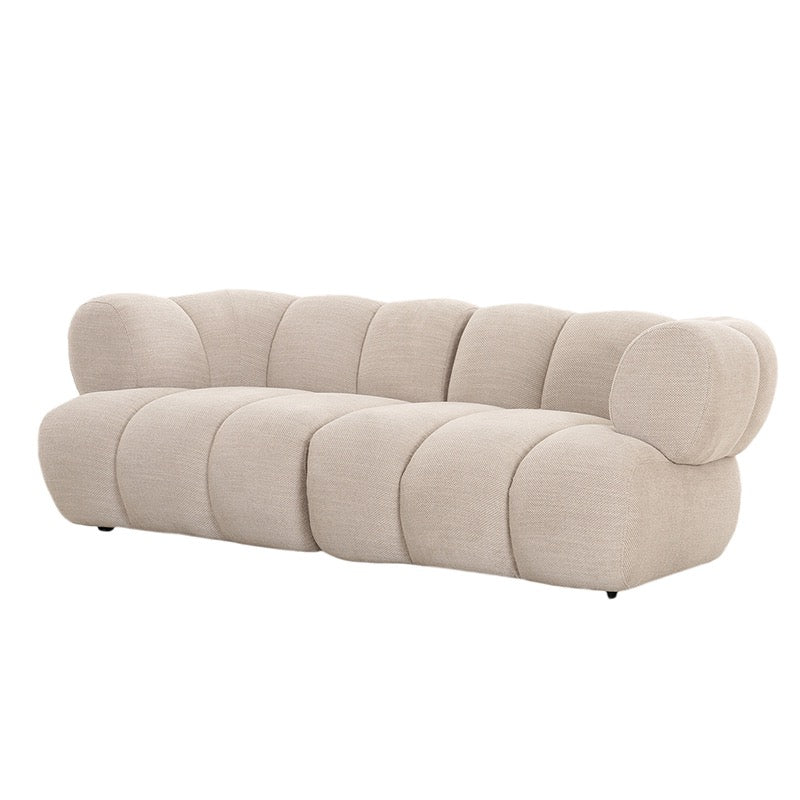 Canapé Modulaire 2,5 Places "Versato" - Tissu Beige Chic